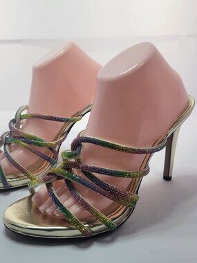 Kenneth Cole Brooke 95 Women's Size 11M Twisted Jeweled Heels Sandals